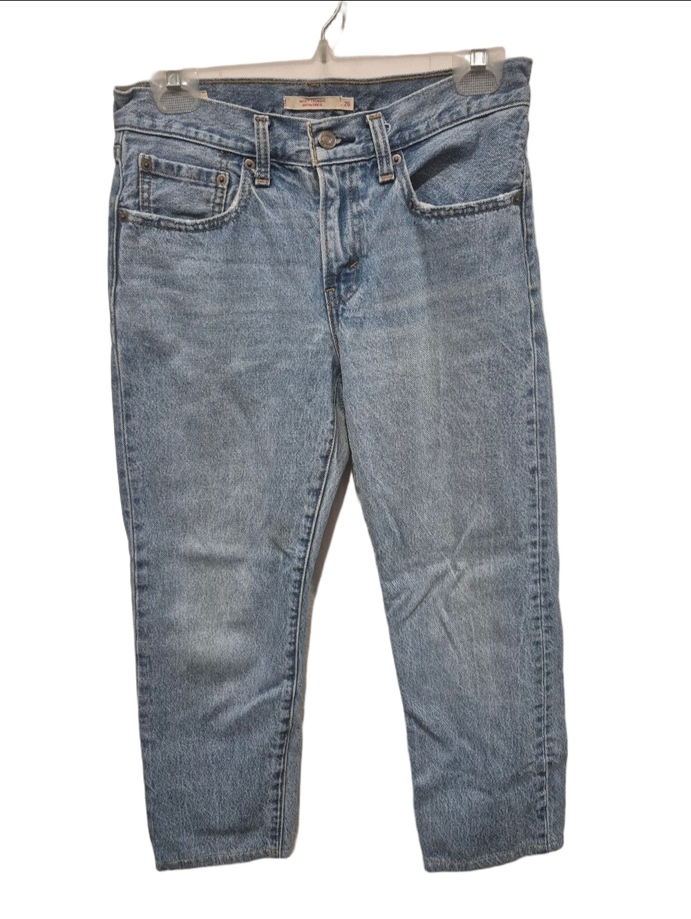 Levi's Middy Straight Leg Jeans 100% Cotton Good Grades Wash Size 26